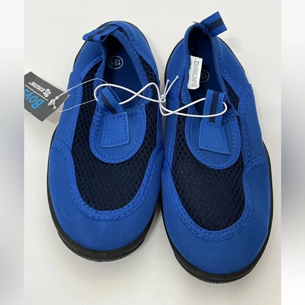Boys Water Shoes Aqua Socks Blue Tread Summer Swim